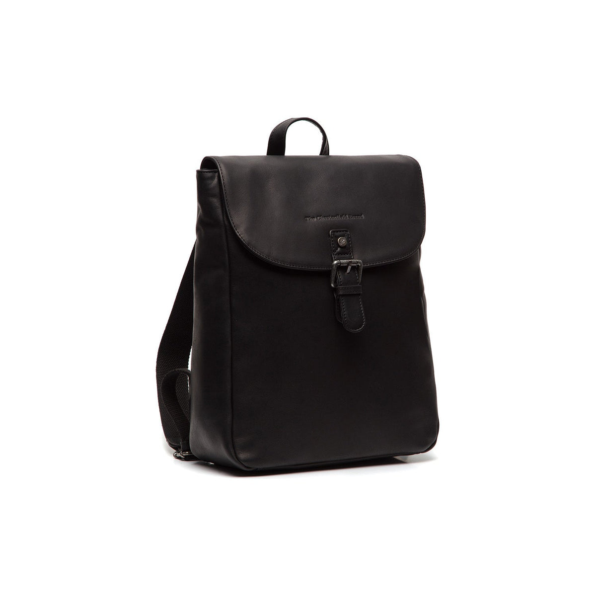Vermont Full-Grain Leather Backpack voor Dames in Classic 100% Full-Grain Leather - Full Exterior Front Profile View | Buy Online