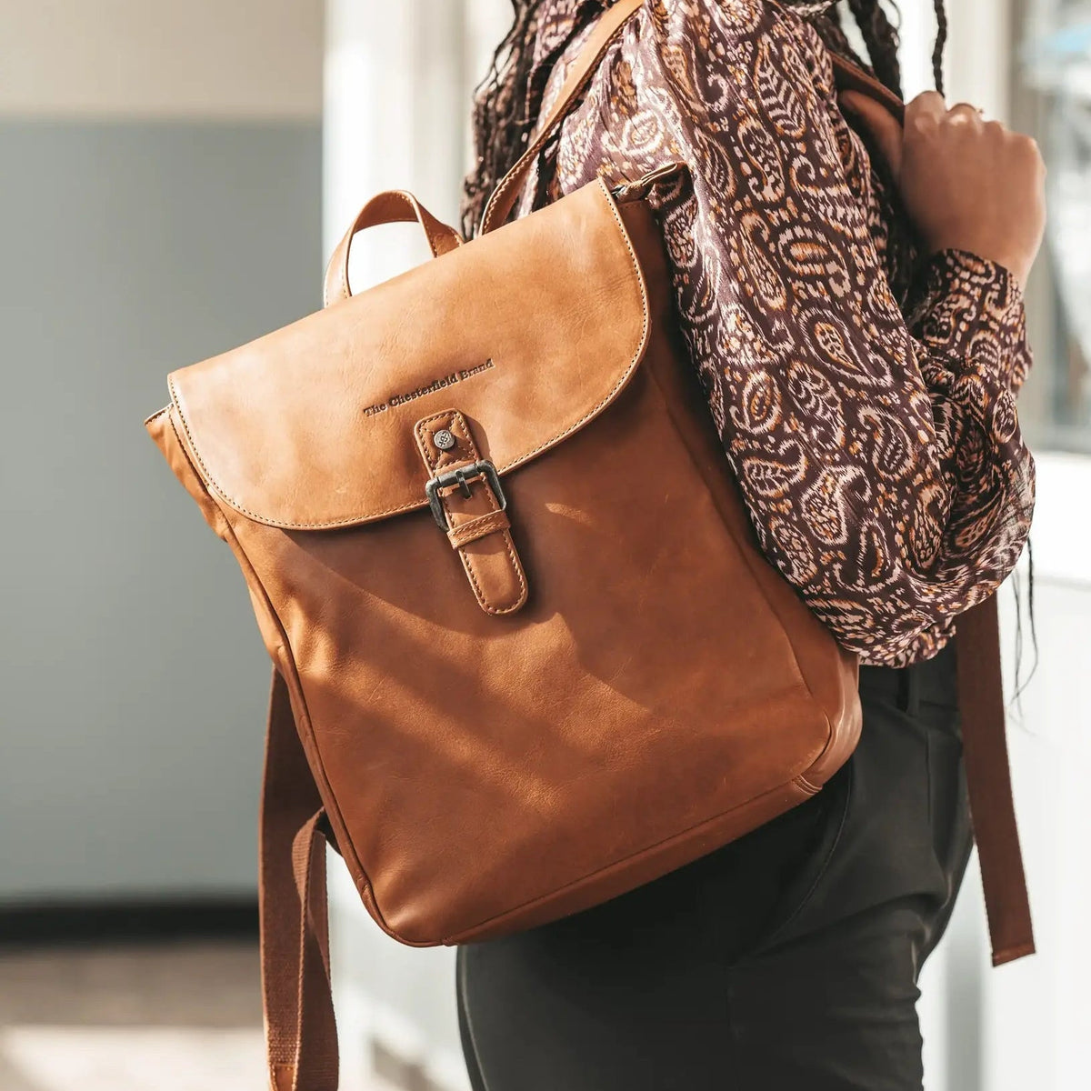 Vermont Full-Grain Leather Backpack voor Dames – alternate product view 3