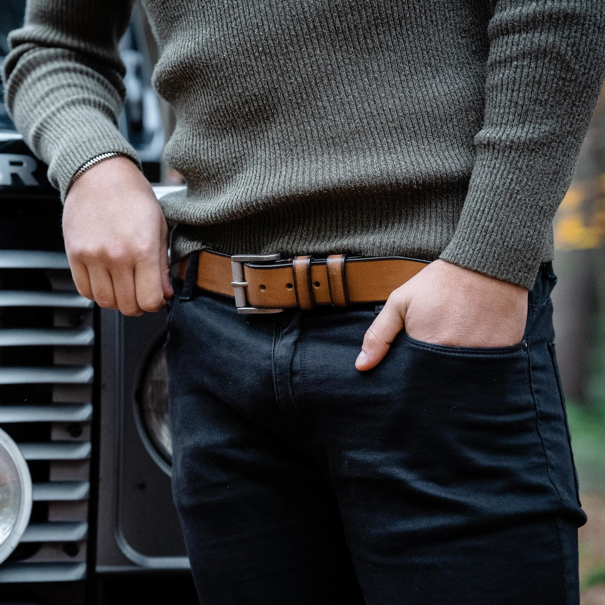 Aayden Full-Grain Leather Belt voor Heren – alternate product view 3