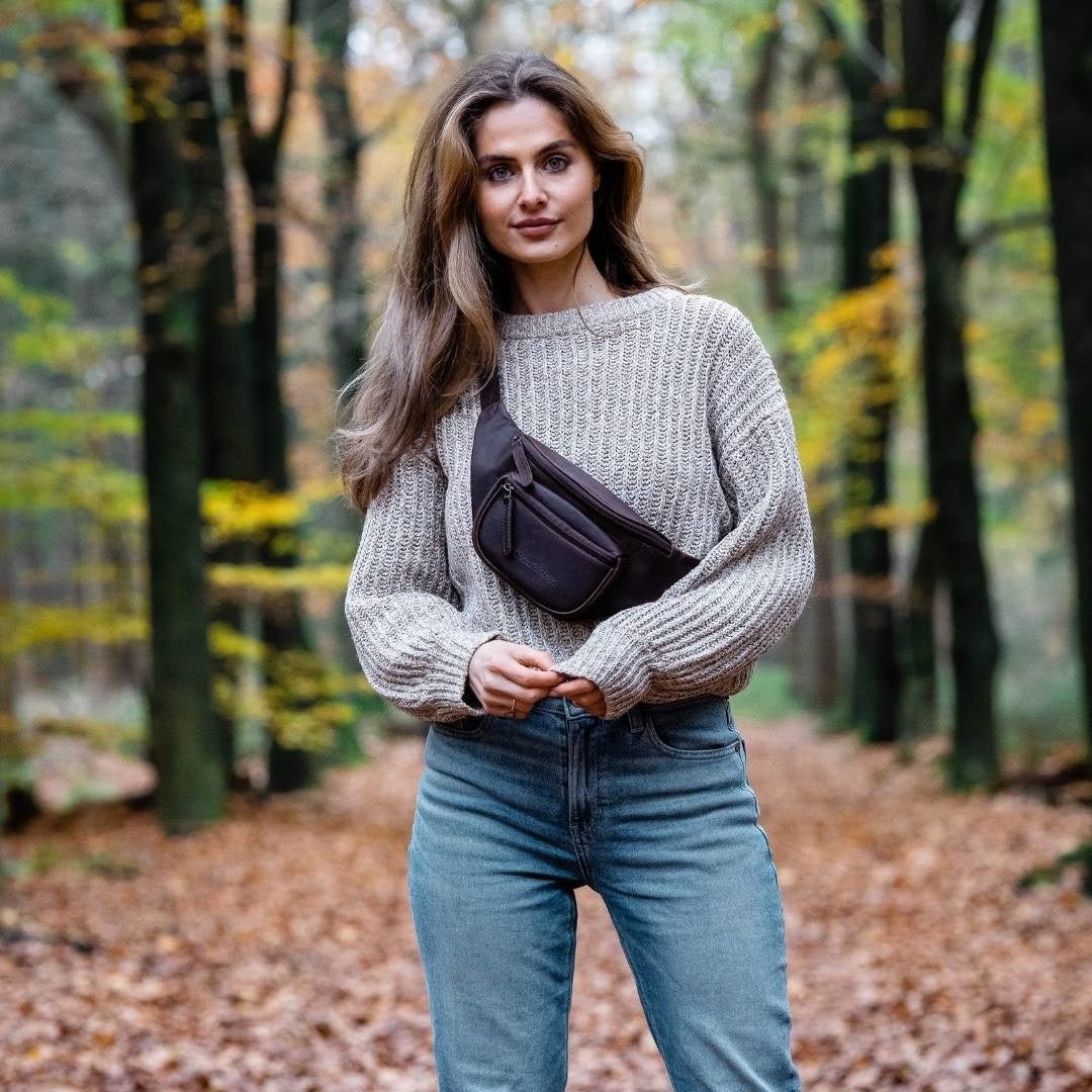 Jack Full-Grain Leather Belt Bag voor Dames – alternate product view 2