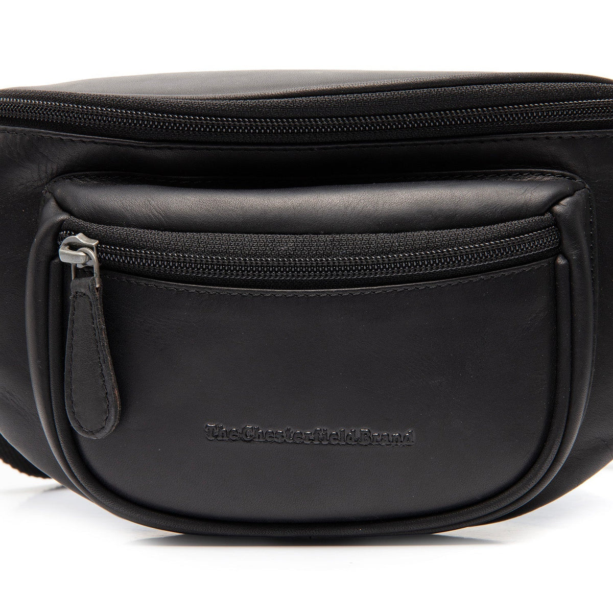 Vernio Full-Grain Leather Belt Bag voor Dames - Structured Side Profile Showing Gusset Depth &amp; Expansion Capacity