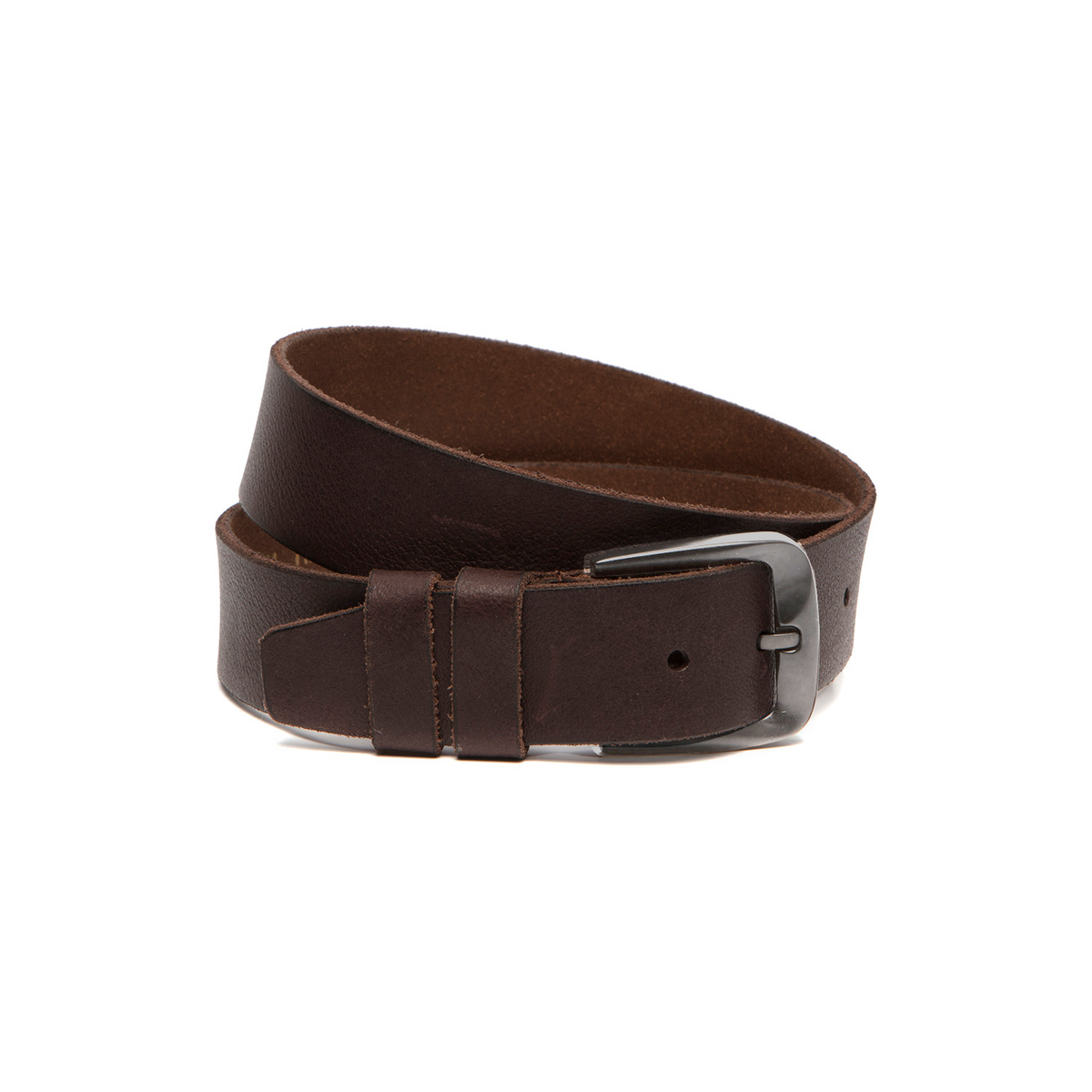 Solid Antique Brass Hardware &amp; Heavy-Duty Dual Zipper Detail on Copper Full-Grain Leather Belt voor Heren