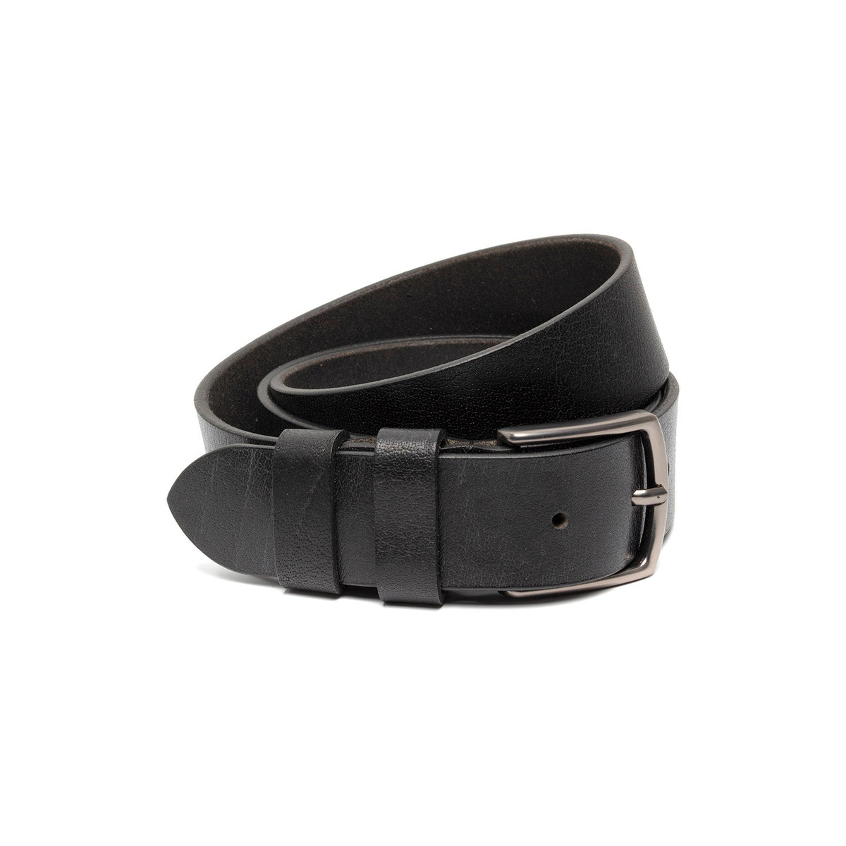 Morrison Full-Grain Leather Belt voor Heren in Classic 100% Full-Grain Leather - Full Exterior Front Profile View | Buy Online