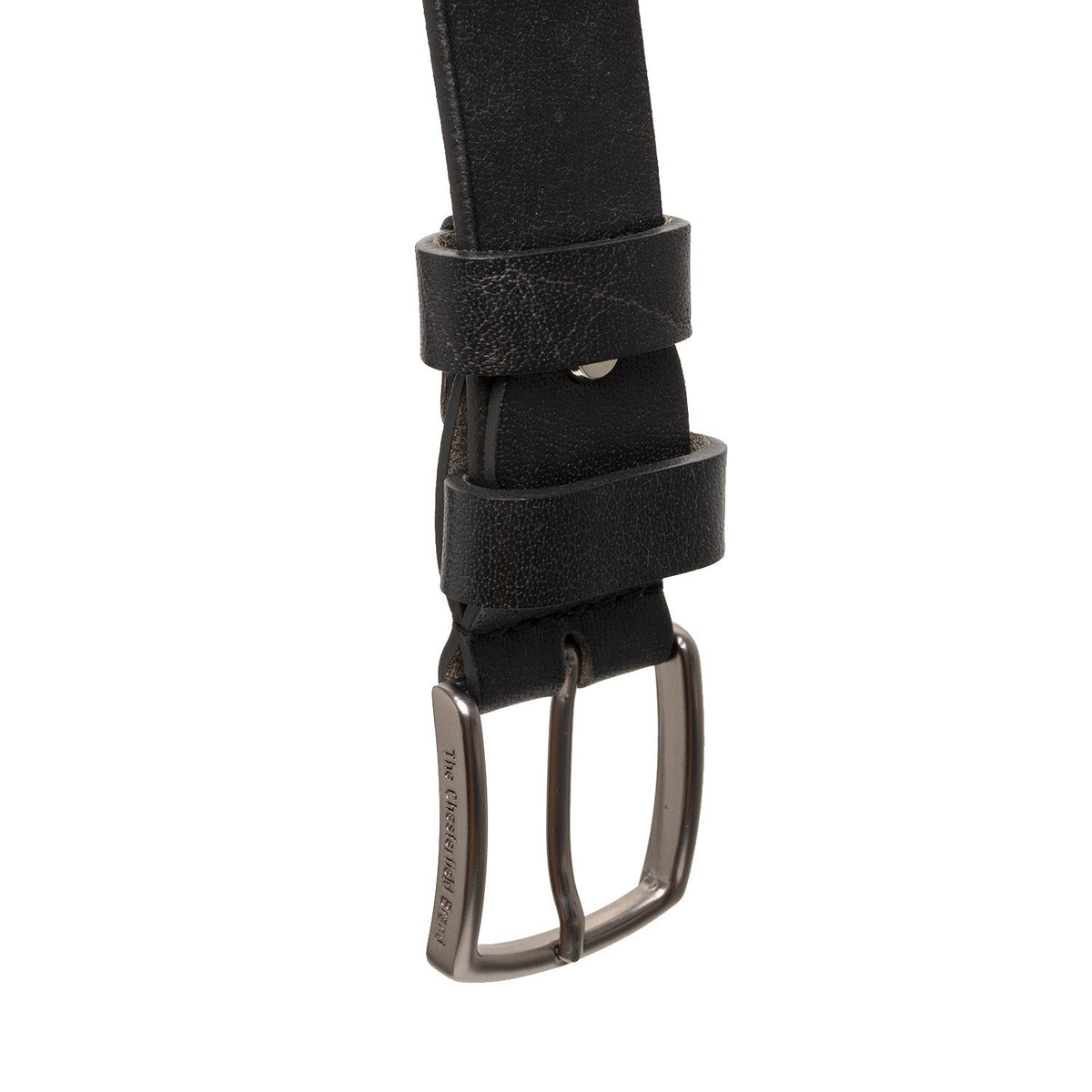 Morrison Full-Grain Leather Belt voor Heren - Structured Side Profile Showing Gusset Depth &amp; Expansion Capacity