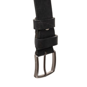 Morrison Full-Grain Leather Belt voor Heren - Structured Side Profile Showing Gusset Depth &amp; Expansion Capacity