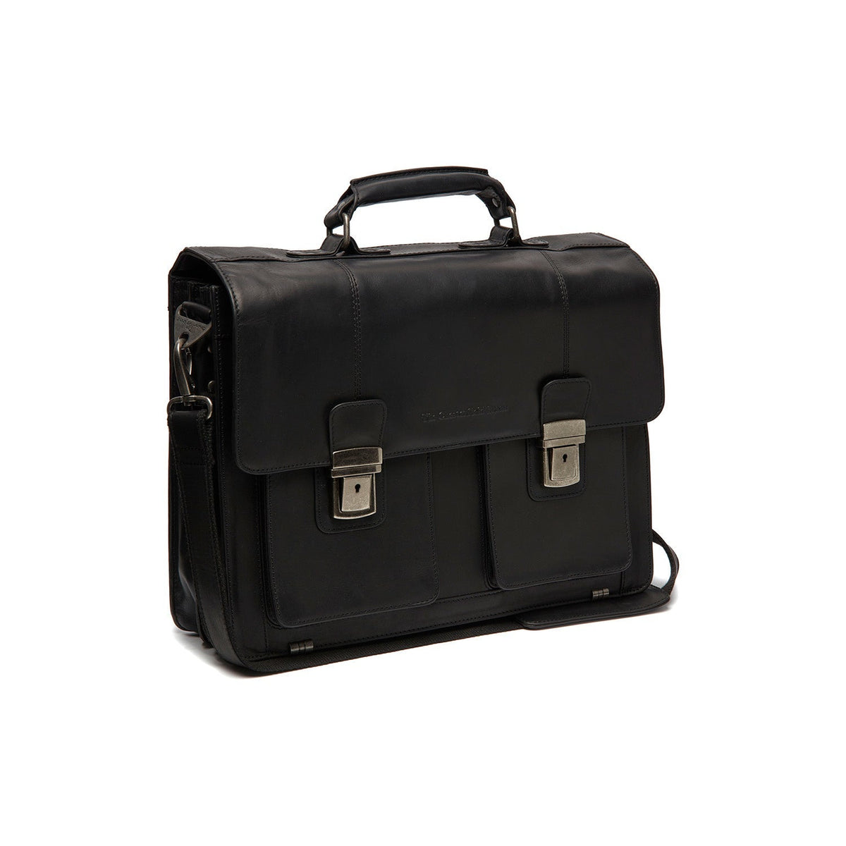 Springfield Full-Grain Leather Briefcase voor Dames in Classic 100% Full-Grain Leather - Full Exterior Front Profile View | Buy Online