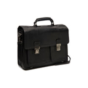 Springfield Full-Grain Leather Briefcase voor Dames in Classic 100% Full-Grain Leather - Full Exterior Front Profile View | Buy Online