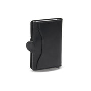 
Classic 100% Full-Grain Leather Card Holder - Achteraanzicht met versterkte leren banden