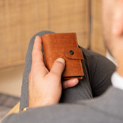 Barrea Full-Grain Leather Card Holder voor Dames – alternate product view 2