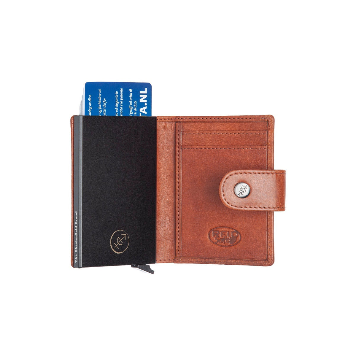Barrea Full-Grain Leather Card Holder voor Dames – alternate product view 3