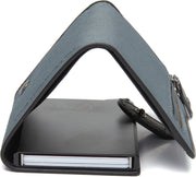 Delsbo Full-Grain Leather Card Holder voor Dames - Structured Side Profile Showing Gusset Depth &amp; Expansion Capacity