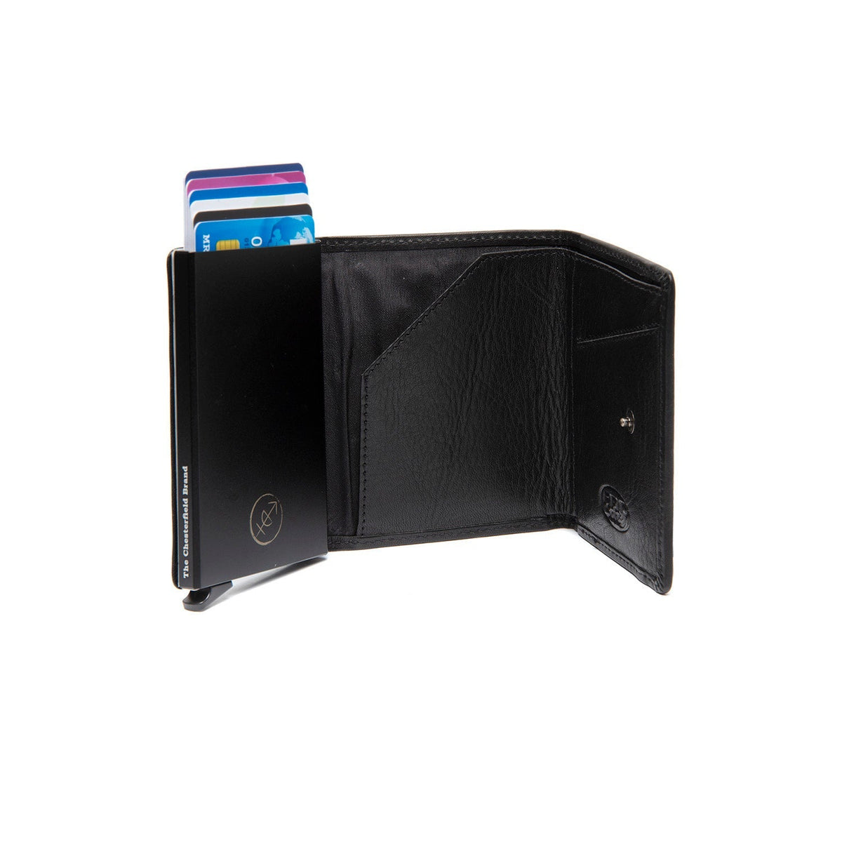 Gabriela Full-Grain Leather Card Holder voor Dames - Structured Side Profile Showing Gusset Depth &amp; Expansion Capacity