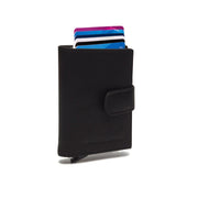Hannover Full-Grain Leather Card Holder voor Dames in Classic 100% Full-Grain Leather - Full Exterior Front Profile View | Buy Online