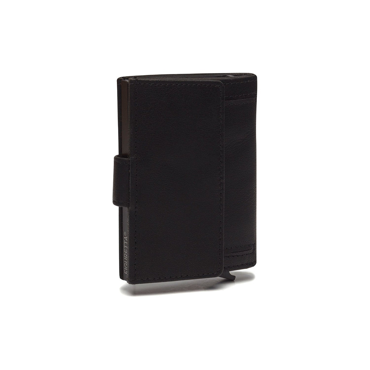 Hannover Full-Grain Leather Card Holder voor Dames - Structured Side Profile Showing Gusset Depth &amp; Expansion Capacity