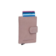 Kaunas Full-Grain Leather Card Holder voor Dames in Classic 100% Full-Grain Leather - Full Exterior Front Profile View | Buy Online