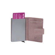 Kaunas Full-Grain Leather Card Holder voor Dames - Structured Side Profile Showing Gusset Depth &amp; Expansion Capacity
