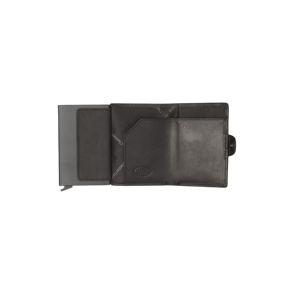 
Classic 100% Full-Grain Leather Card Holder - Achteraanzicht met versterkte leren banden