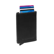 Lancaster Full-Grain Leather Card Holder voor Dames in Classic 100% Full-Grain Leather - Full Exterior Front Profile View | Buy Online