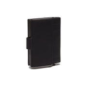 Solid Antique Brass Hardware &amp; Heavy-Duty Dual Zipper Detail on Leipzig Full-Grain Leather Card Holder voor Dames