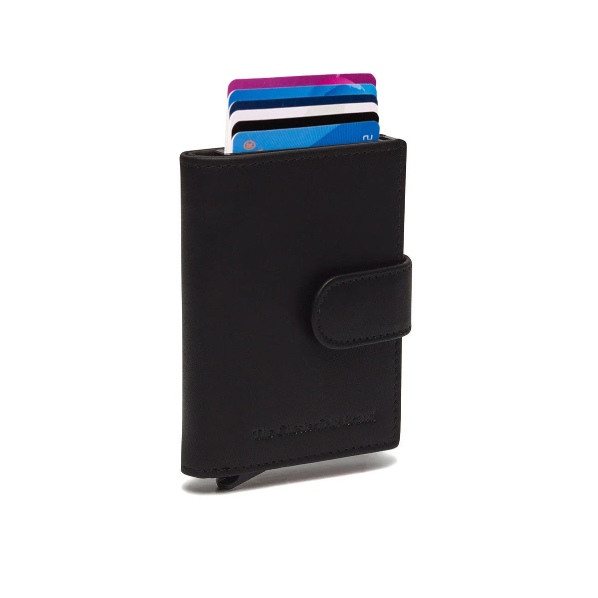 Leipzig Full-Grain Leather Card Holder voor Dames in Classic 100% Full-Grain Leather - Full Exterior Front Profile View | Buy Online