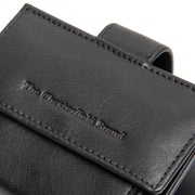 Solid Antique Brass Hardware &amp; Heavy-Duty Dual Zipper Detail on Lesina Full-Grain Leather Card Holder voor Dames