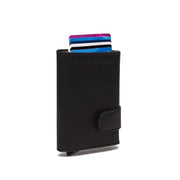 Mannheim Full-Grain Leather Card Holder voor Dames in Classic 100% Full-Grain Leather - Full Exterior Front Profile View | Buy Online
