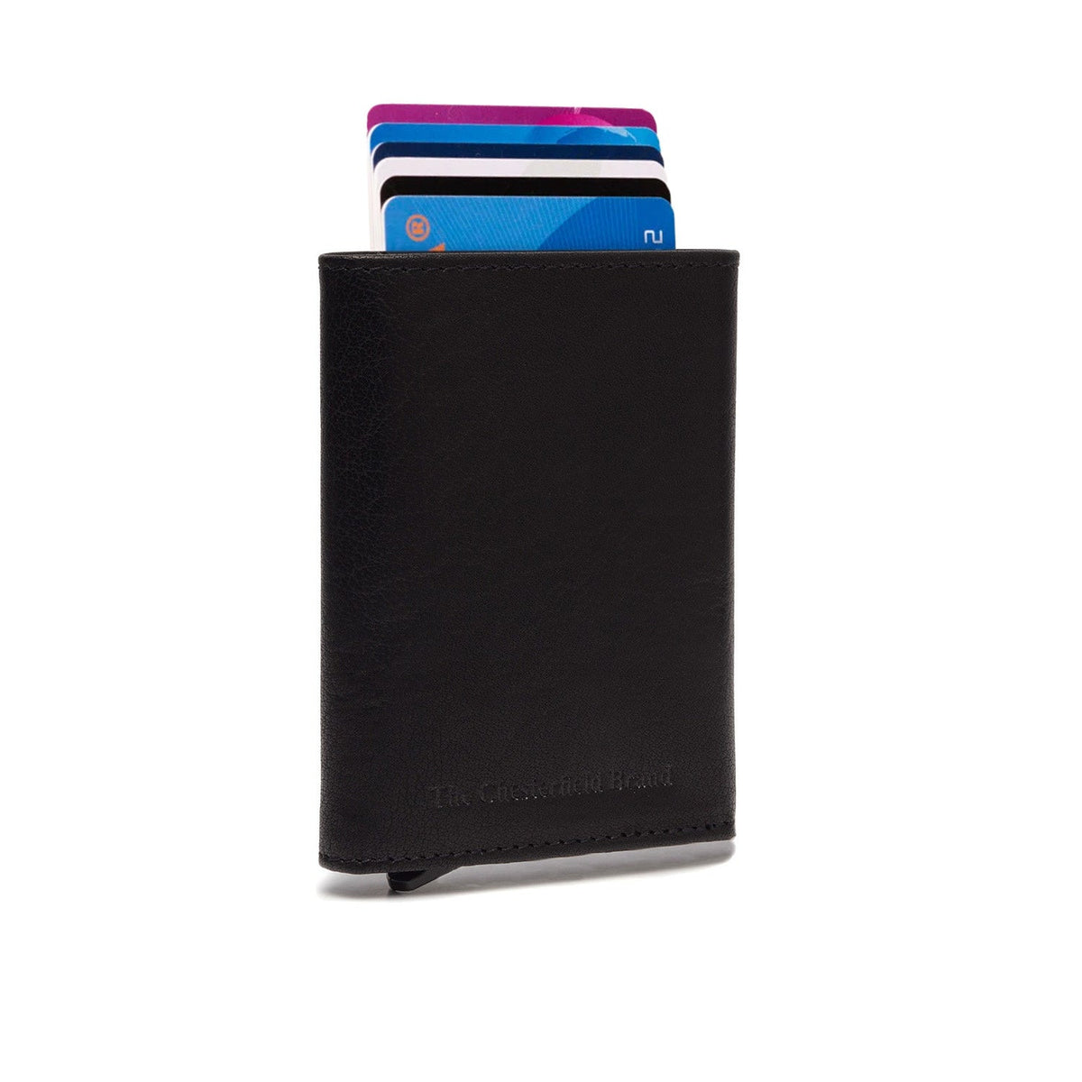Paris Full-Grain Leather Card Holder voor Dames in Classic 100% Full-Grain Leather - Full Exterior Front Profile View | Buy Online