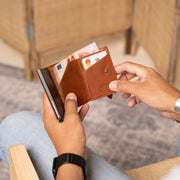 Paris Full-Grain Leather Card Holder voor Dames – alternate product view 3