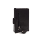 Solid Antique Brass Hardware &amp; Heavy-Duty Dual Zipper Detail on Prague Full-Grain Leather Card Holder voor Dames