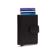 Prague Full-Grain Leather Card Holder voor Dames in Classic 100% Full-Grain Leather - Full Exterior Front Profile View | Buy Online