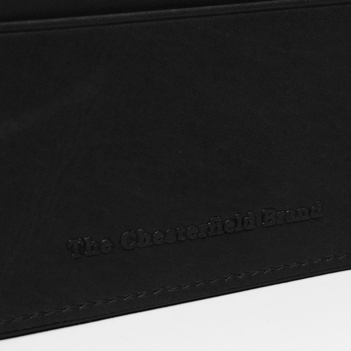 Solid Antique Brass Hardware &amp; Heavy-Duty Dual Zipper Detail on Leather Card Wallet voor Dames