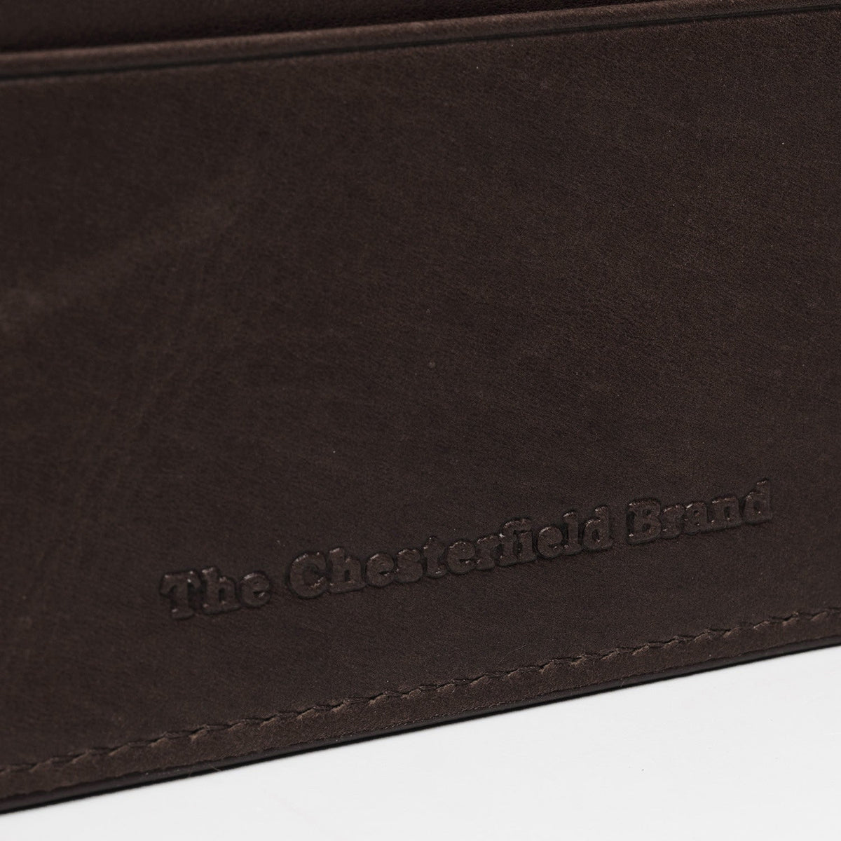 Brown Leather Card Wallet voor Dames, detail view 1