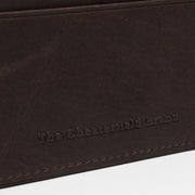 Brown Leather Card Wallet voor Dames, detail view 1