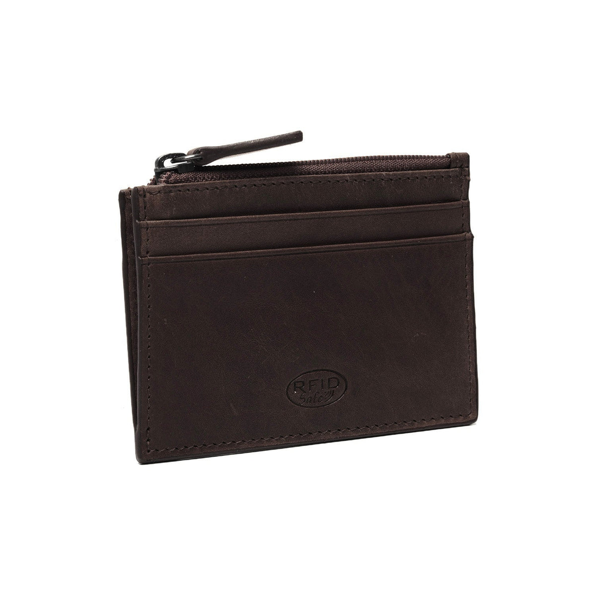 Brown Leather Card Wallet voor Dames, detail view 4