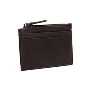 Brown Leather Card Wallet voor Dames, detail view 4
