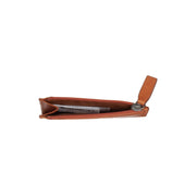 Cognac Leather Card Wallet voor Dames, detail view 1