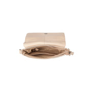 Ann Full-Grain Leather Crossbody Bag voor Dames - Structured Side Profile Showing Gusset Depth &amp; Expansion Capacity