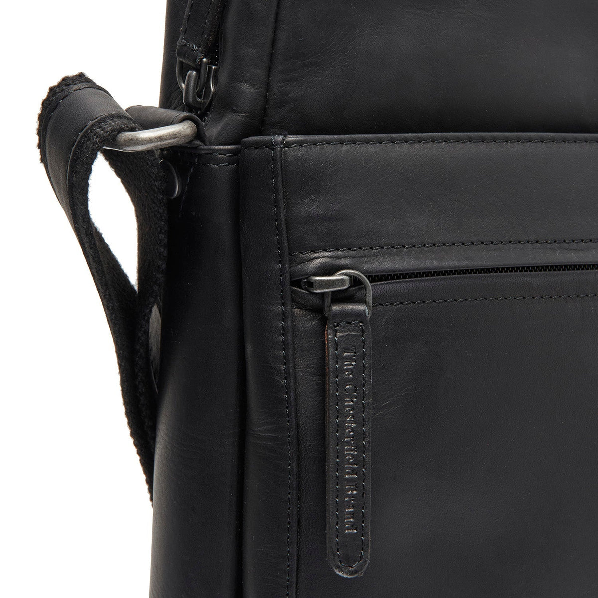 
Anzora Leren crossbodytas - Gestructureerd zijprofiel met vouwdiepte & volume