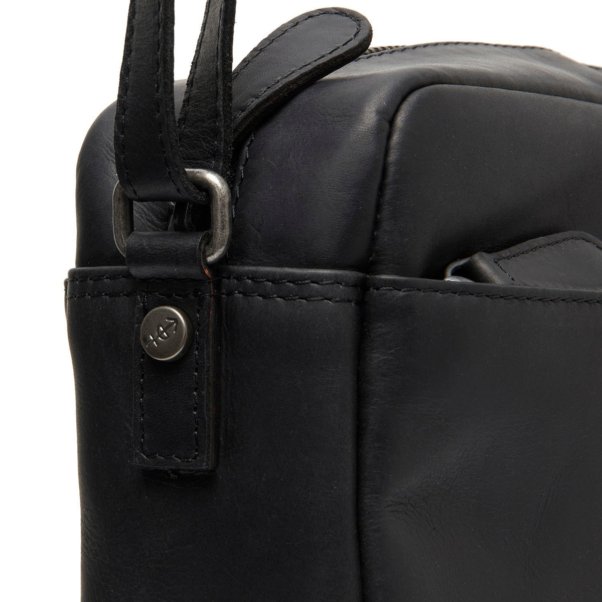 
Classic 100% Full-Grain leather Bag - Achteraanzicht met versterkte leren banden