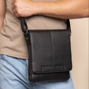 
Classic 100% Full-Grain leather Bag - Achteraanzicht met versterkte leren banden
