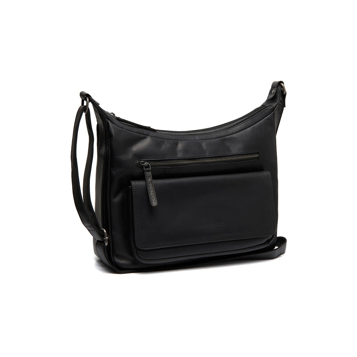 Bryson Full-Grain Leather Crossbody Bag voor Dames in Classic 100% Full-Grain Leather - Full Exterior Front Profile View | Buy Online