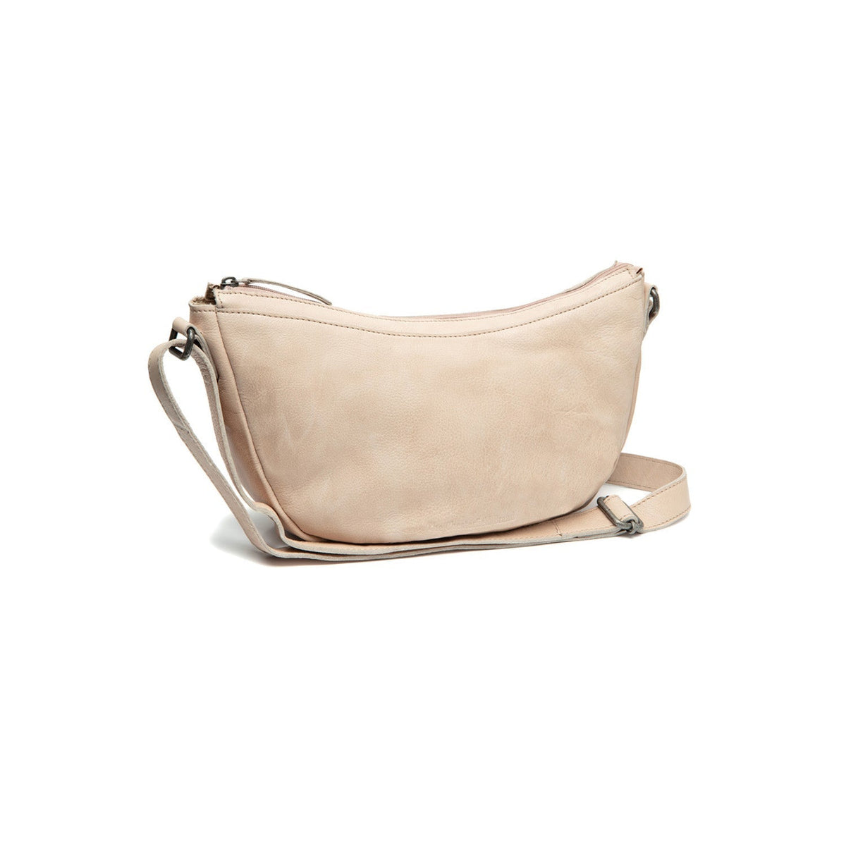 
Clarita Leren crossbodytas in klassiek 100% volnerfleer - Full Exterior Vooraanzicht & getailleerd silhouet | Online kopen