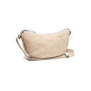 
Clarita Leren crossbodytas in klassiek 100% volnerfleer - Full Exterior Vooraanzicht & getailleerd silhouet | Online kopen