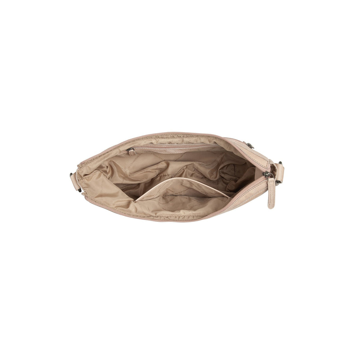 
Clarita Leren crossbodytas - Gestructureerd zijprofiel met vouwdiepte & volume
