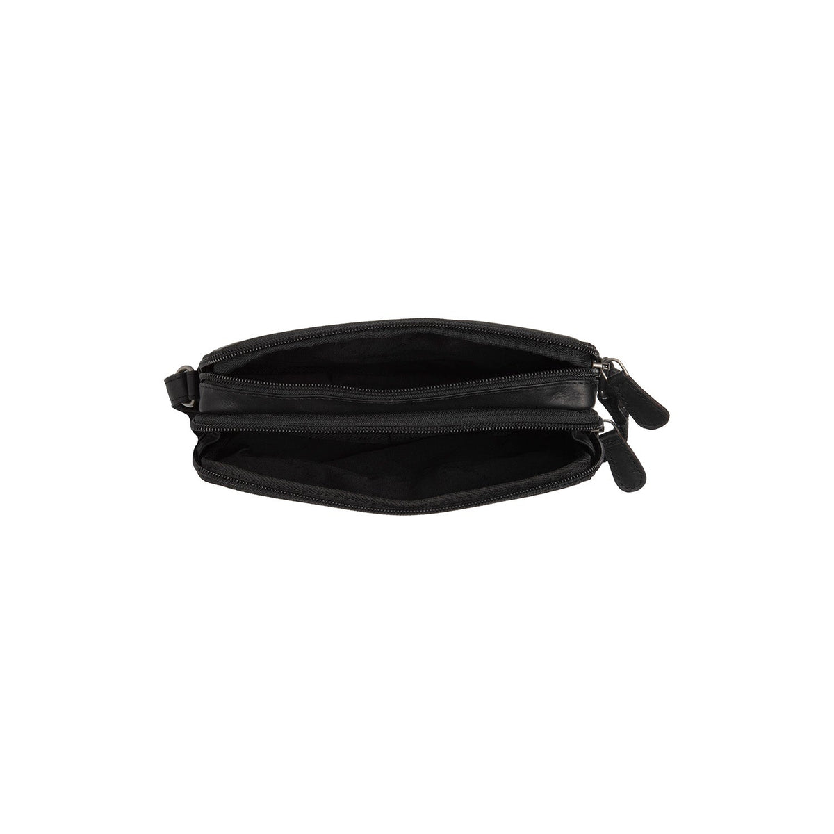 Solid Antique Brass Hardware &amp; Heavy-Duty Dual Zipper Detail on Ellon Volnerfleer Crossbody tas