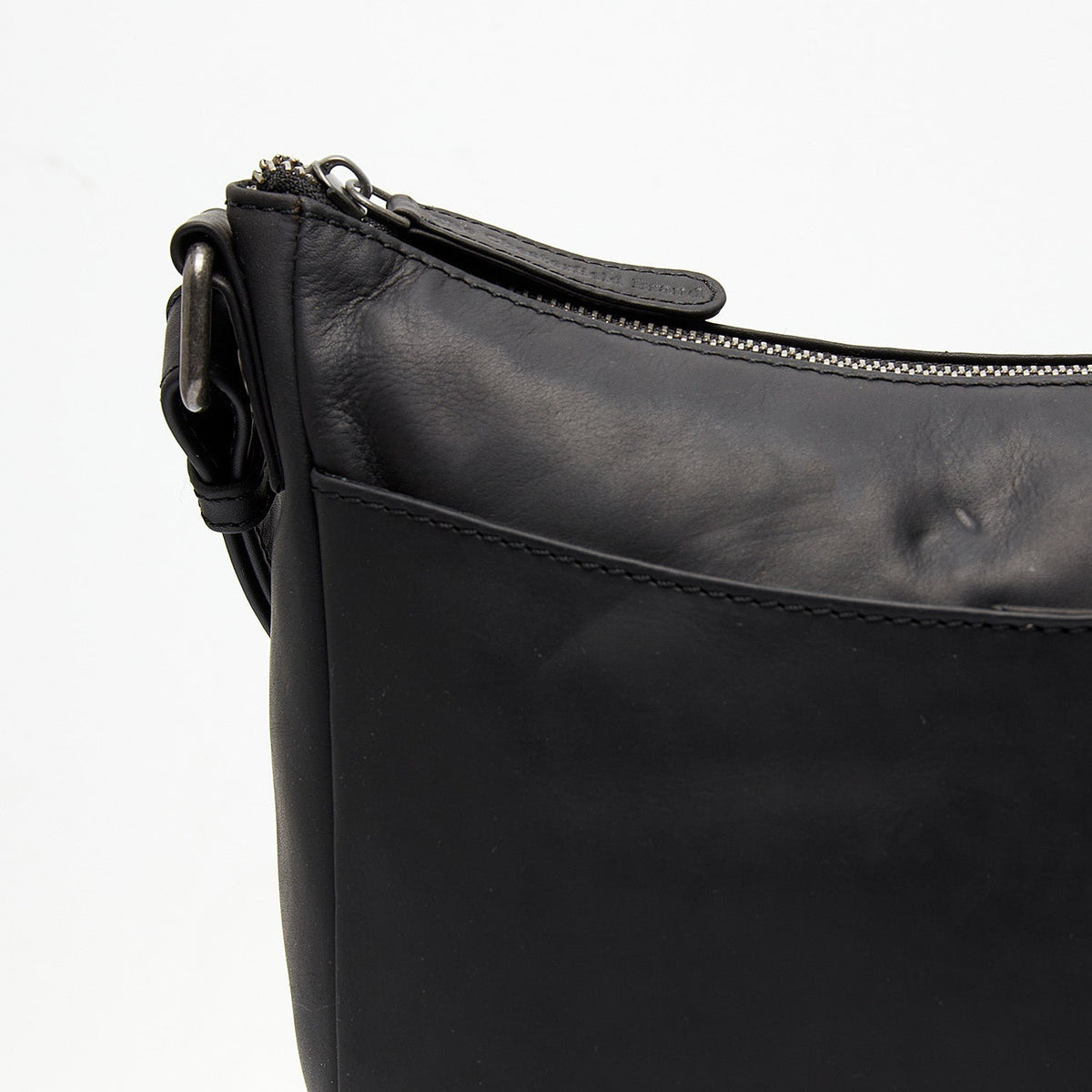 
Classic 100% Full-Grain leather Bag - Achteraanzicht met versterkte leren banden