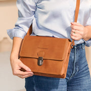 Lunor Full-Grain Leather Crossbody Bag voor Dames – alternate product view 2