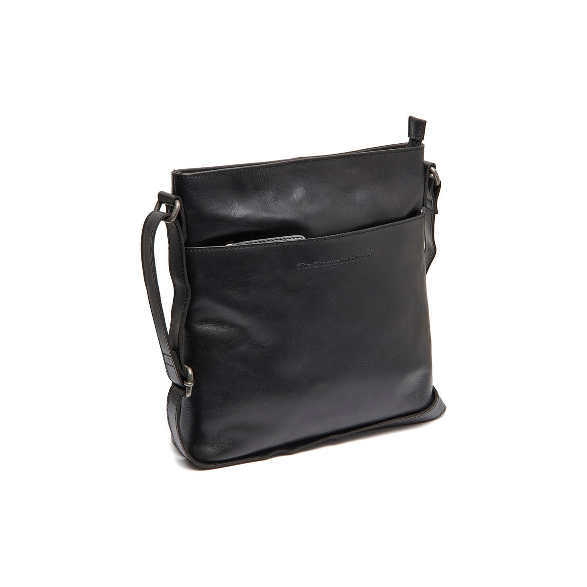 
Lunton Leren crossbodytas in klassiek 100% volnerfleer - Full Exterior Vooraanzicht & getailleerd silhouet | Online kopen