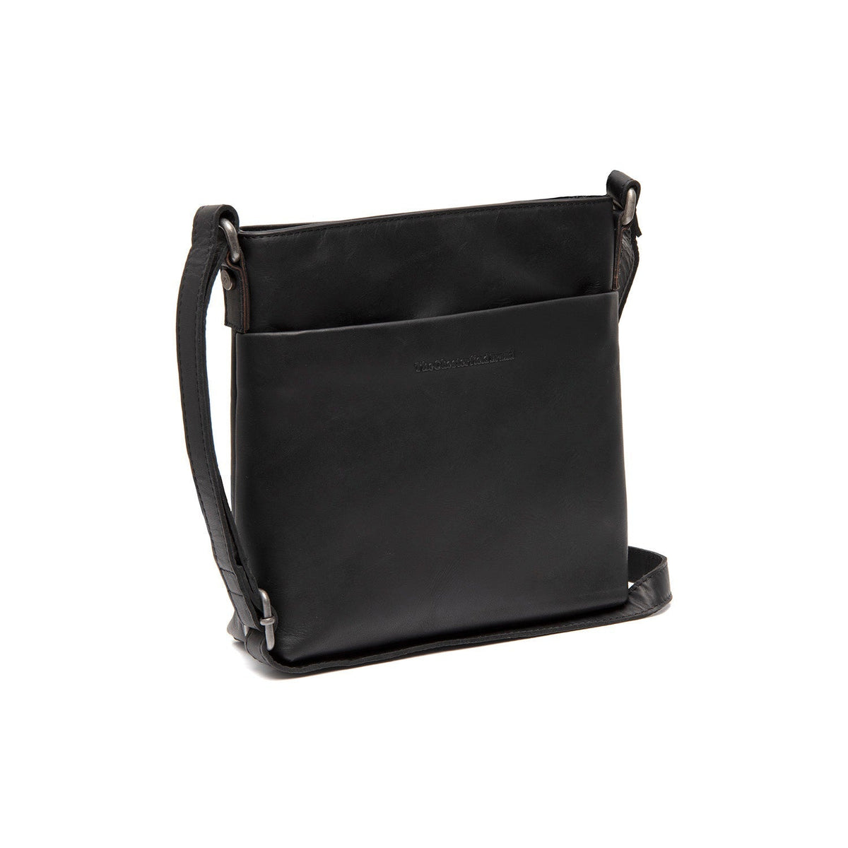 
Navene Leren crossbodytas in klassiek 100% volnerfleer - Full Exterior Vooraanzicht & getailleerd silhouet | Online kopen