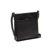 
Navene Leren crossbodytas in klassiek 100% volnerfleer - Full Exterior Vooraanzicht & getailleerd silhouet | Online kopen